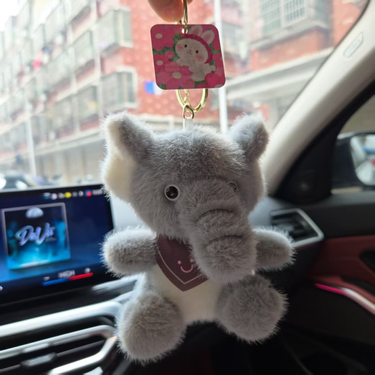 网红可爱萌围巾大象挂件毛绒玩具公仔书包包包挂饰钥匙扣娃娃玩偶详情6