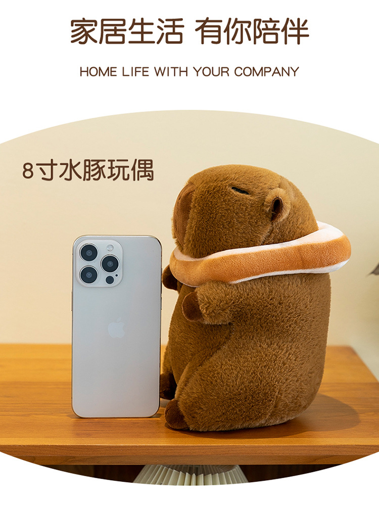 八寸卡皮巴拉毛绒玩具水豚公仔玩偶抓机娃娃婚庆抛洒礼品爆款批发详情7