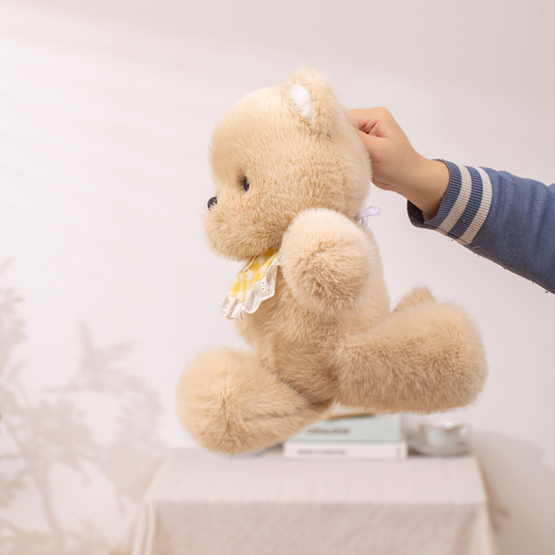 跑跑小熊三花猫可爱玩偶公仔动物仔仔摆件毛绒玩具娃娃女生日礼物详情29