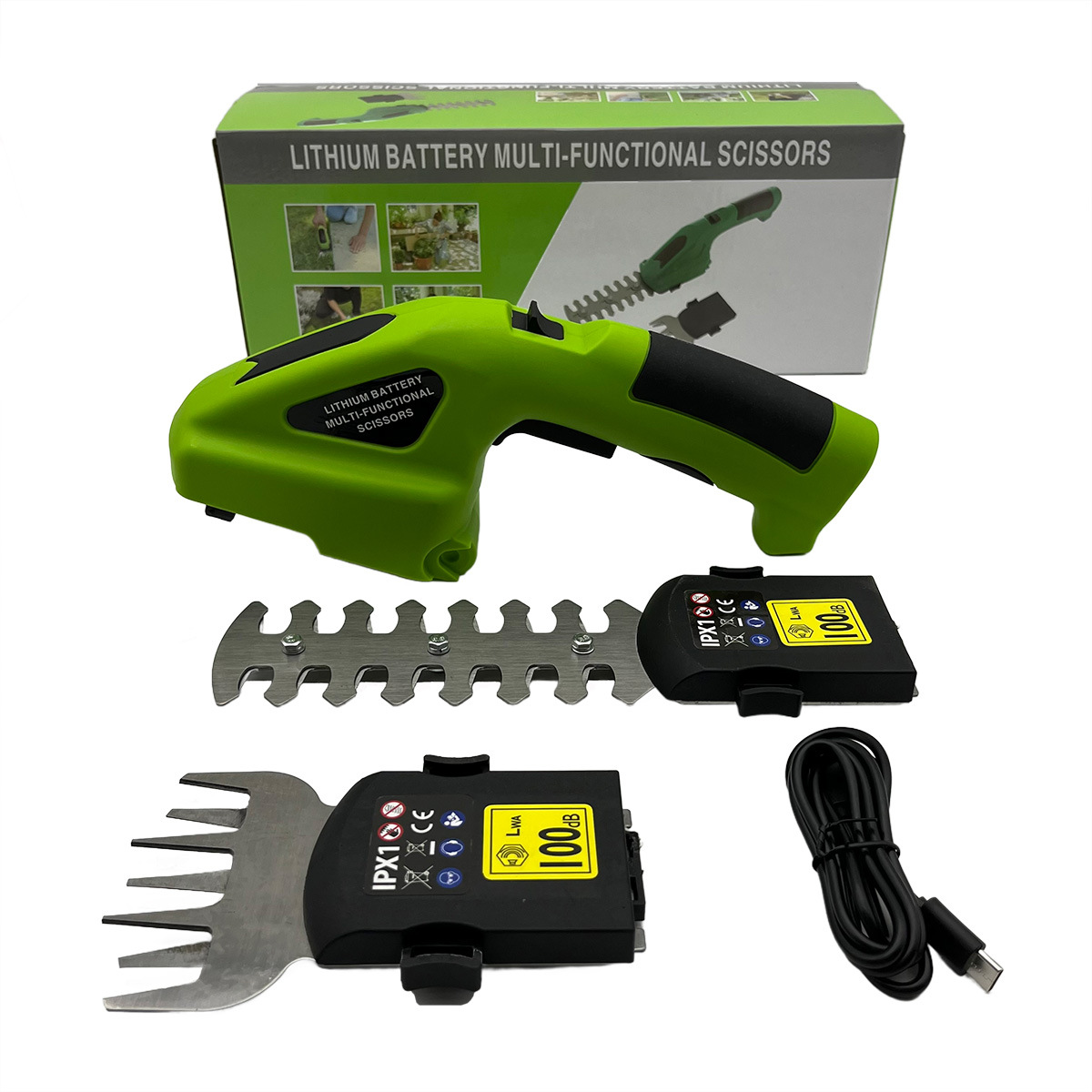 Electric fence shears, rechargeable pruning shears, lawn mowers, lithium battery-powered one-handed hedge trimmers, gardening and garden tools Item Picture