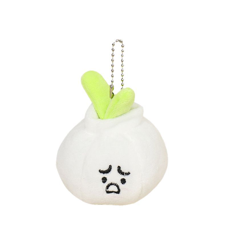 Wholesale of creative vegetable, funny expressions, scallions, ginger, garlic, fruits, plants, plush pendants, keychains, claw machines and dolls Application Scenario