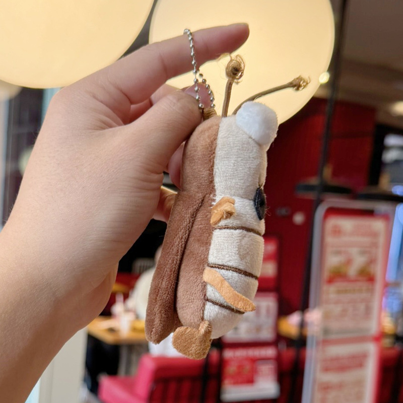 创意小蟑螂毛绒挂件可爱小强钥匙扣公仔玩偶包包挂饰娃娃礼物批发详情9