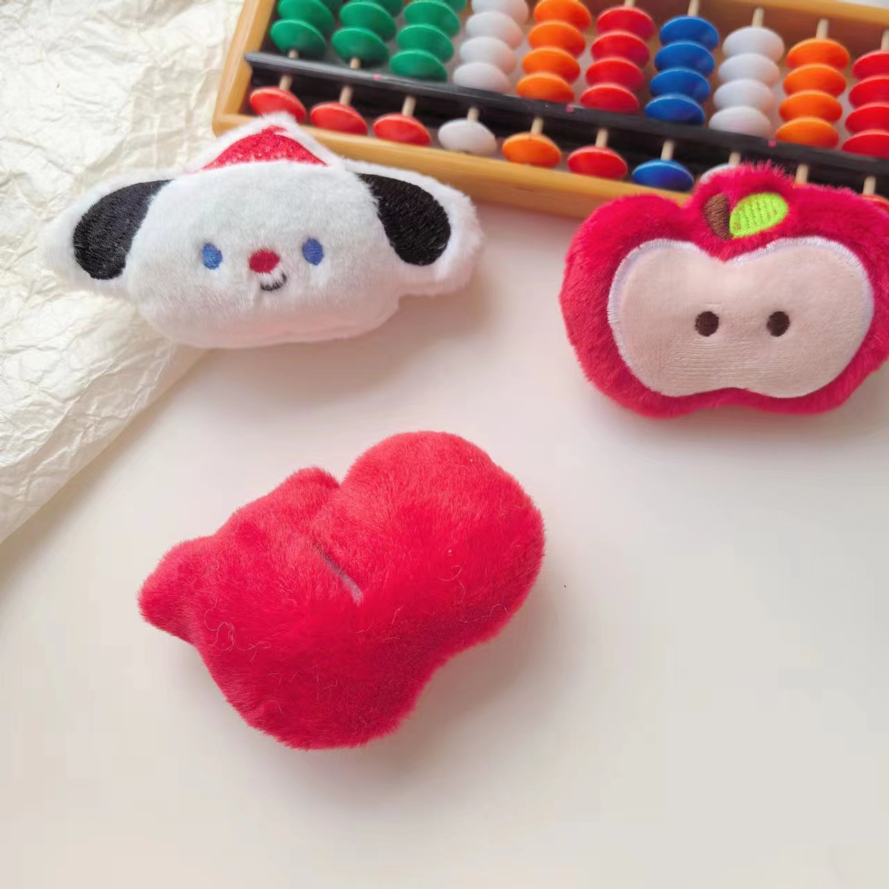 苹果系列卡通毛绒动物DIY配饰装饰配件帽服装辅料袜子