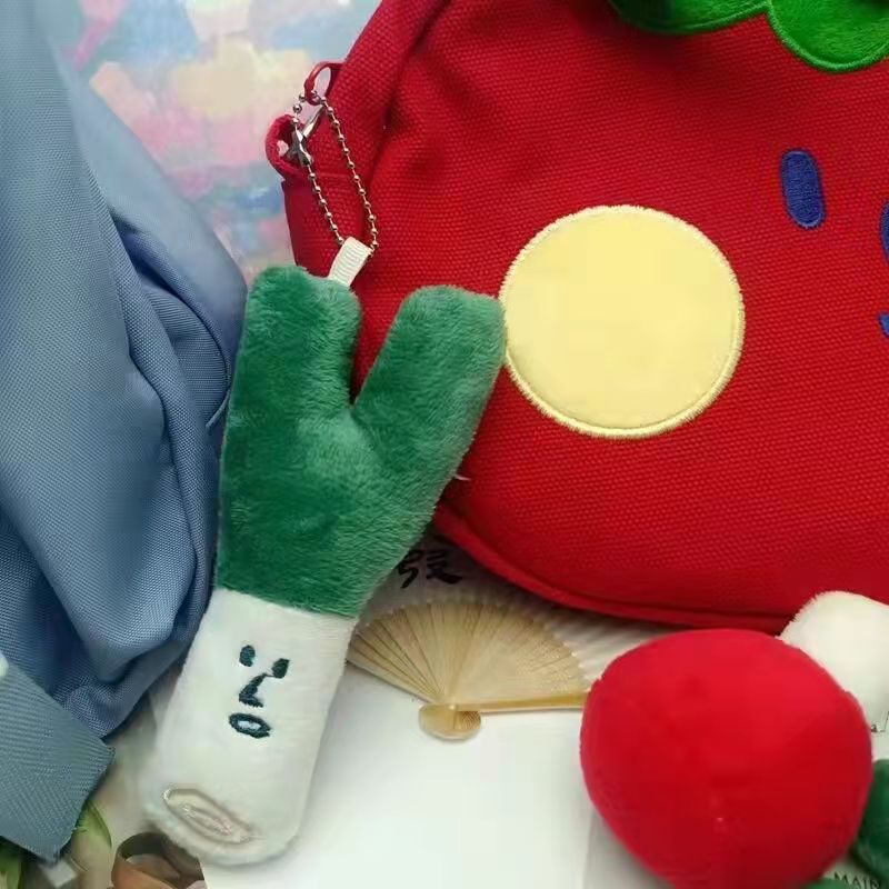 ins胖葱毛绒挂件大葱搞怪包包挂饰那根葱钥匙扣玩偶情侣搞笑娃娃详情3