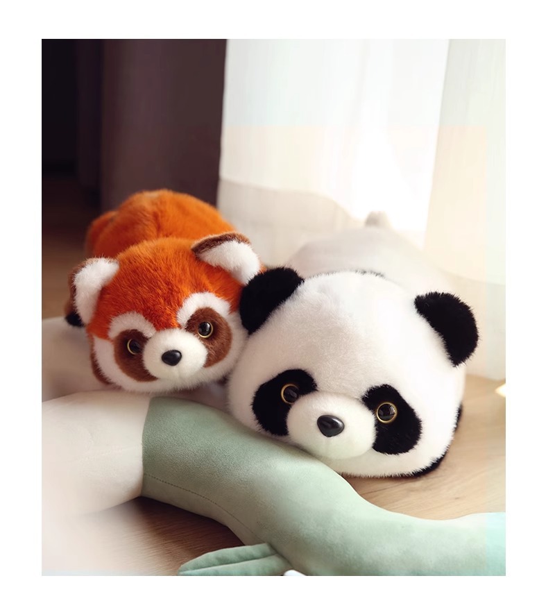 可爱翻转熊猫变身小熊猫公仔玩偶毛绒玩具趣味娃娃女生儿童节礼物详情6