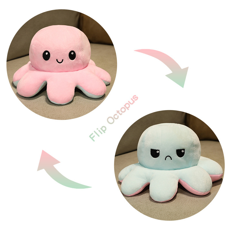 Cute flip octopus doll, super large double-sided flip and face-changing octopus doll sofa pillow, a gift for girls Application Scenario