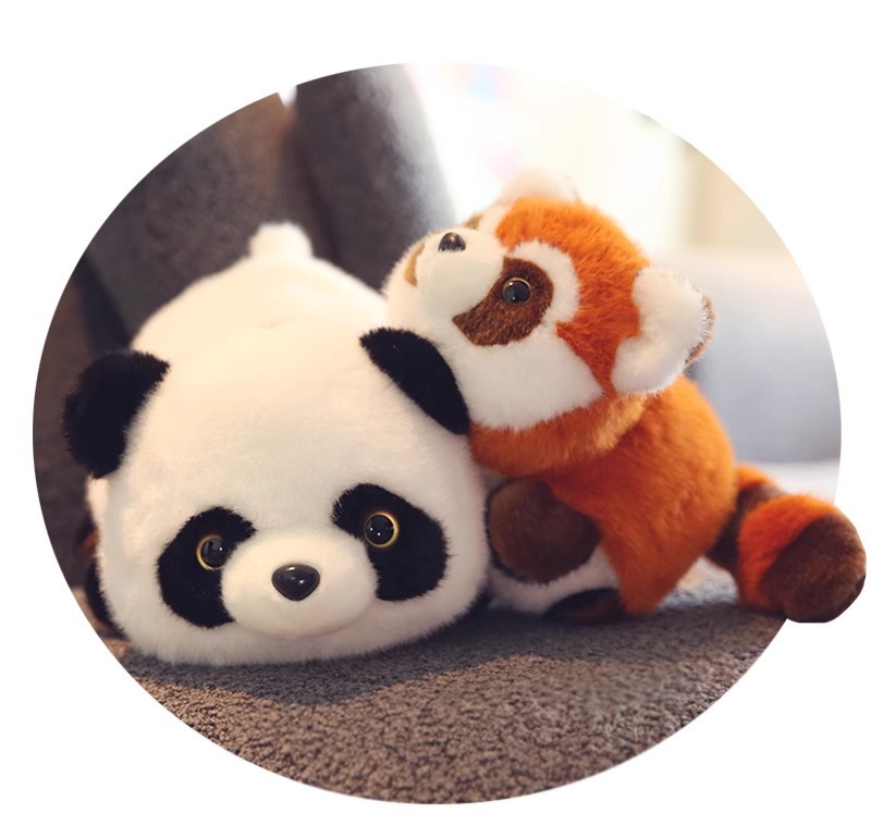 可爱翻转熊猫变身小熊猫公仔玩偶毛绒玩具趣味娃娃女生儿童节礼物详情2