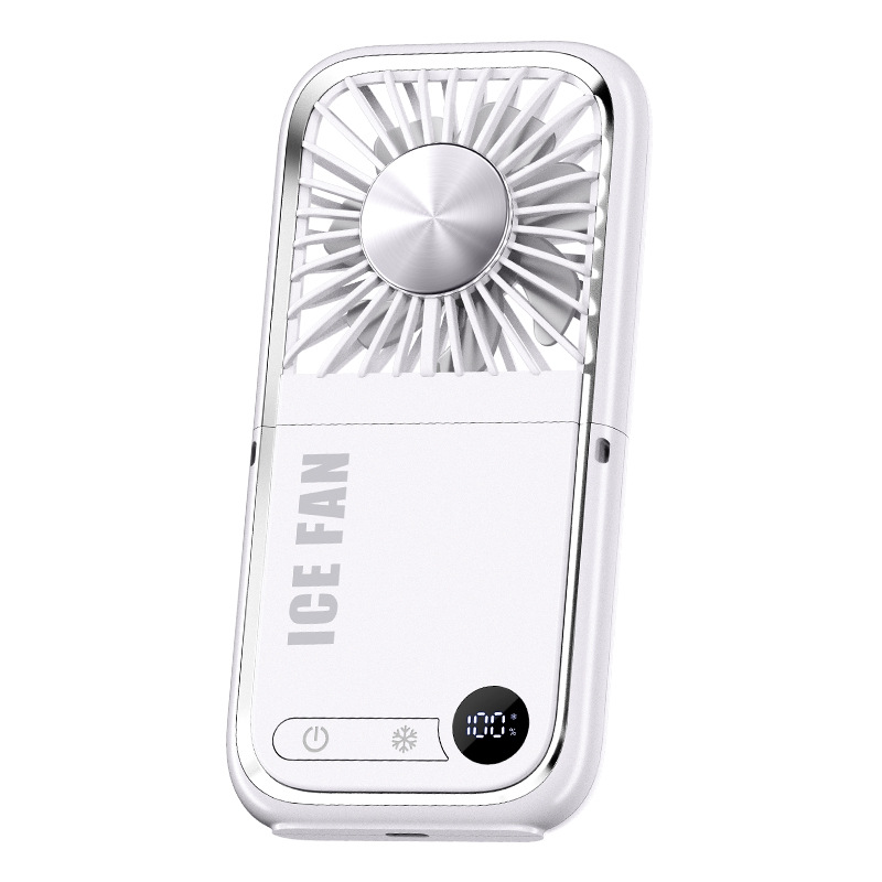 2025 Cross-border Portable ultra-thin neck Fan, USB charging, semiconductor cooling, stepless handheld ice pack fan Application Scenario