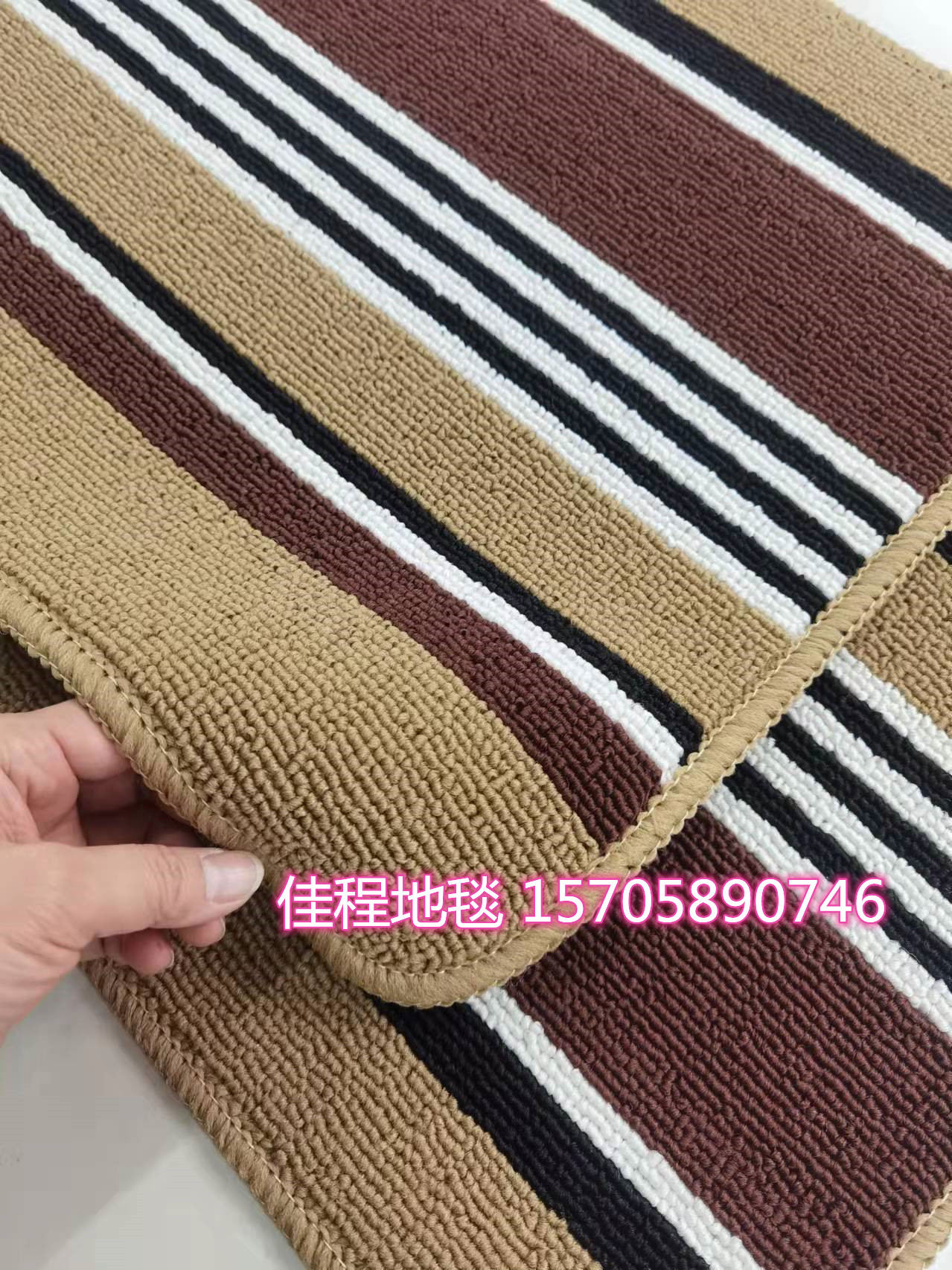 跨境TPR底平圈彩条地垫厨房2件套地垫防滑垫除尘脚垫厨房组合垫跨境出口跨境椭圆扎染丝毛地毯客厅全铺卧室书房地垫家用沙发i产品图