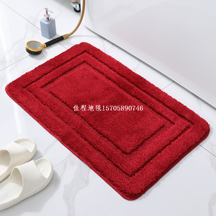 Factory wholesale of best-selling plush MATS, water-absorbing and anti-slip square foot MATS, indoor anti-slip MATS, bathroom door MATS, plush floor MATS, cross-border export, Hongri Li light luxury diatom mud soft MATS, bathroom quick-drying water-absorbing floor MATS, bathroom door carpets, anti-slip Item Picture