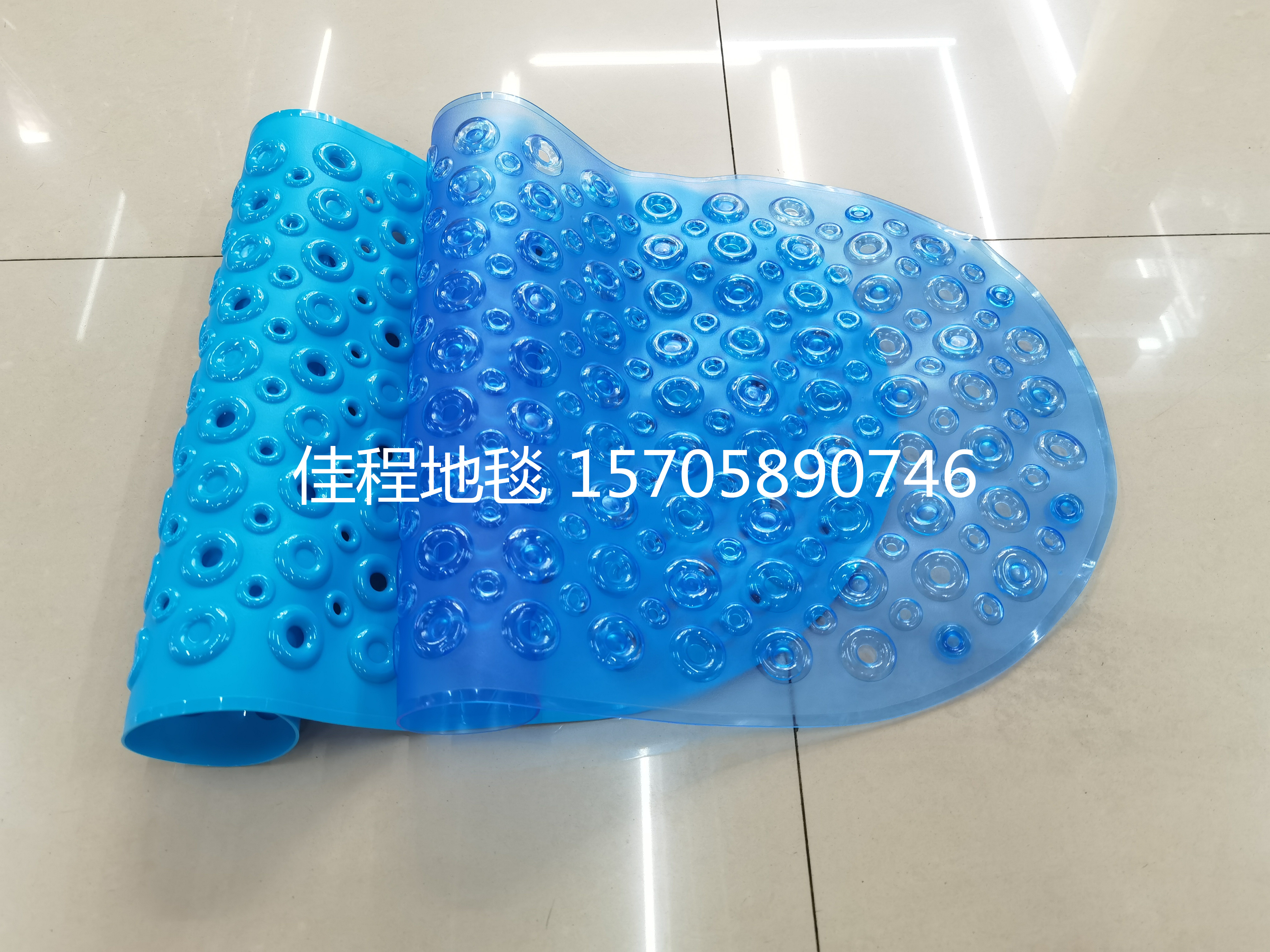 跨境透明实色甜甜圈浴室垫PVC防滑垫浴室脚垫按摩垫浴缸垫批发