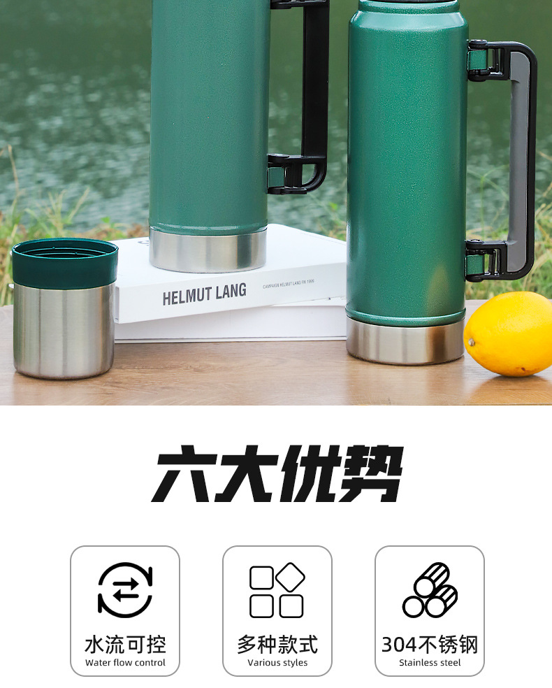 跨境304双层不锈钢保温杯大容量户外便携旅游行壶大号保温杯批发详情2