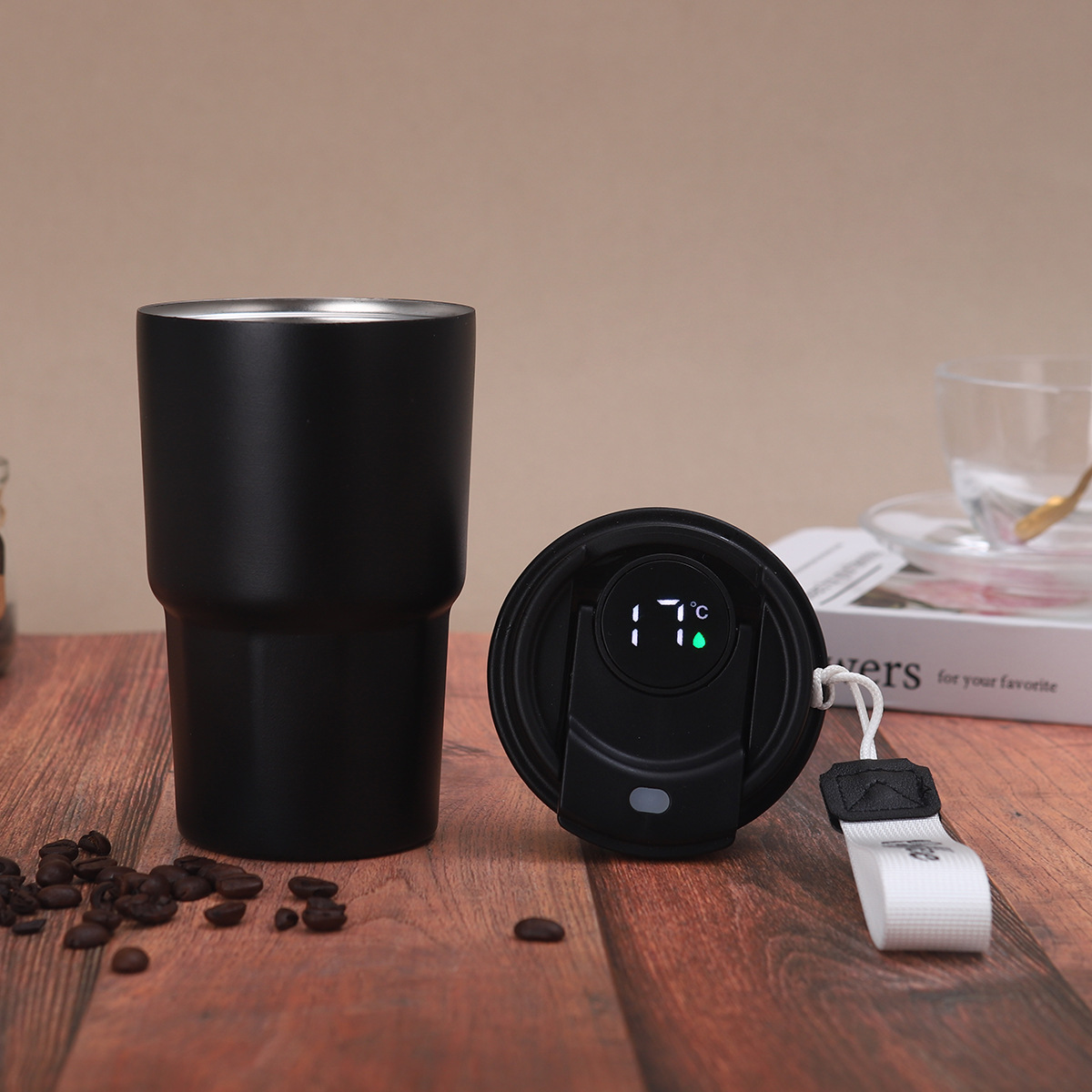 新款智能显温咖啡杯316不锈钢直饮保温杯高颜值带提绳便携随手杯详情13