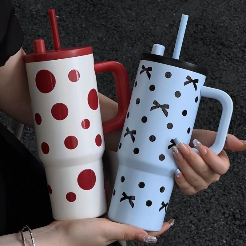 新款冰霸杯316不锈钢保温保冷杯大容量高颜值水杯便携车载吸管杯