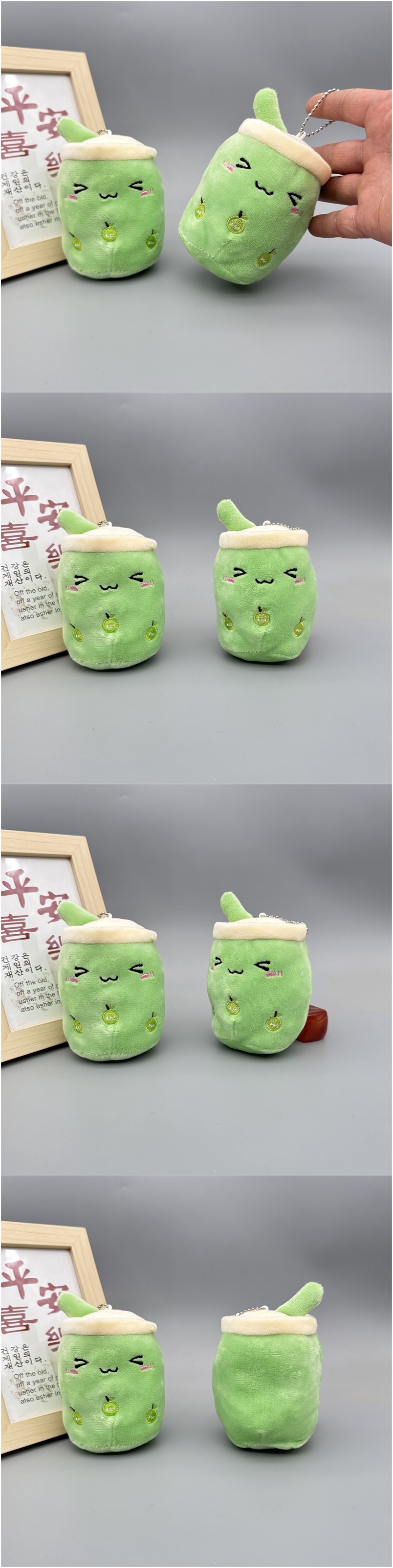 可爱抓娃娃机毛绒公仔水果珍珠奶茶杯挂件钥匙扣包挂饰小礼品批发详情11