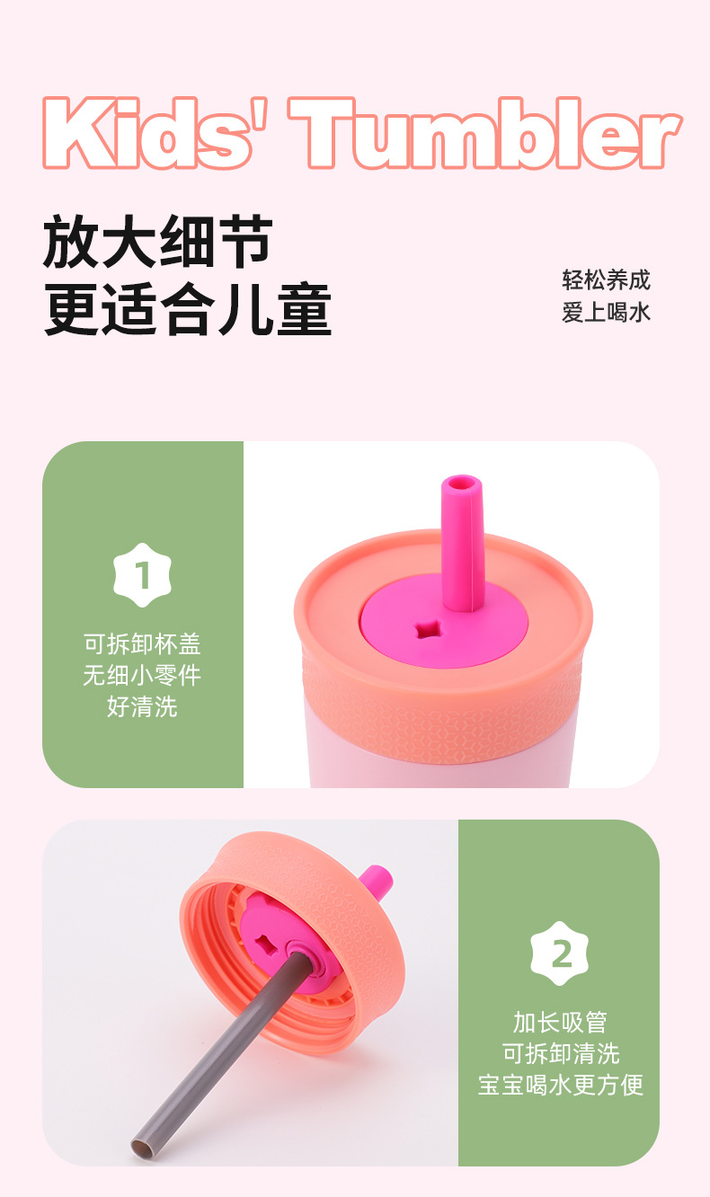 跨境热销创意不锈钢保温杯owala同款咖啡杯带吸管车载随行水杯详情12