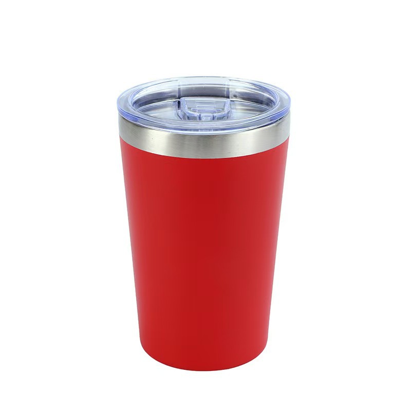 不锈钢8oz12oz牛奶杯304真空保温杯锥度汽车杯啤酒杯咖啡牛奶杯白底实物图