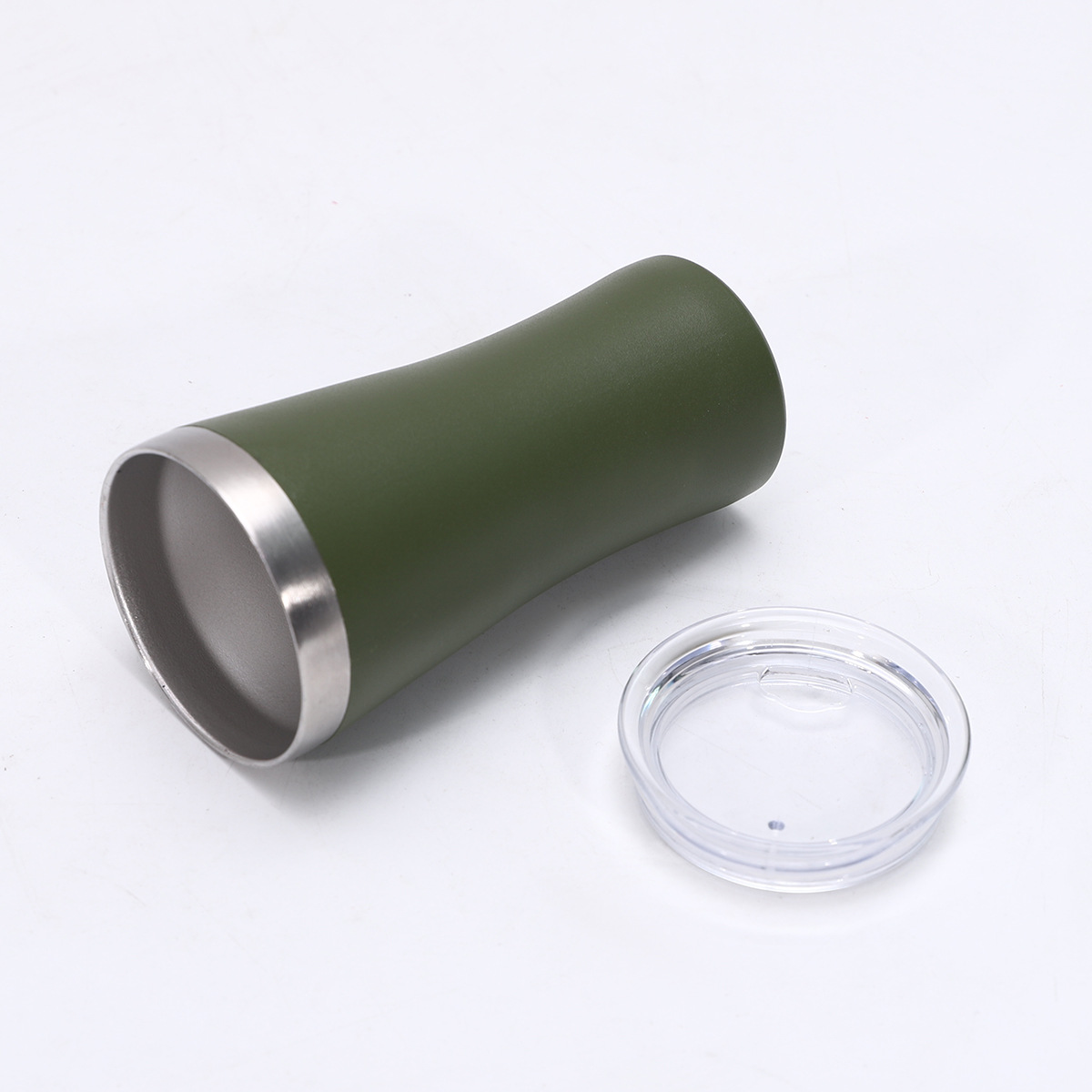 外贸美式6oz腰型啤酒杯便携户外迷你双层汽车杯304不锈钢保温水杯详情2