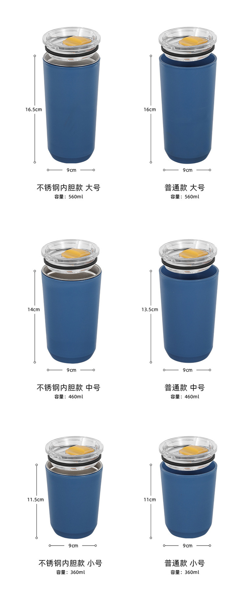 ins韩版高颜值大容量随手杯男女学生咖啡杯带盖带吸管不锈钢水杯详情7