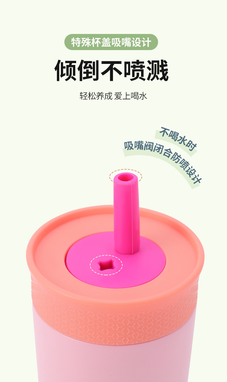 跨境热销创意不锈钢保温杯owala同款咖啡杯带吸管车载随行水杯详情9