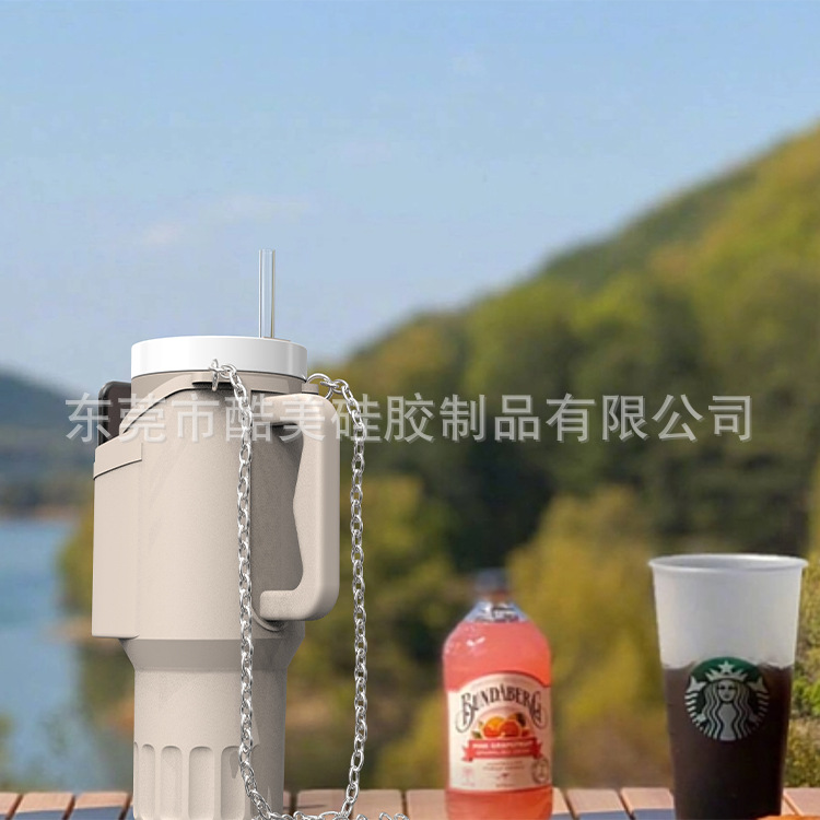 亚马逊新款冰霸杯专用保护套手机包斜挎史丹利硅胶水杯保护套批发