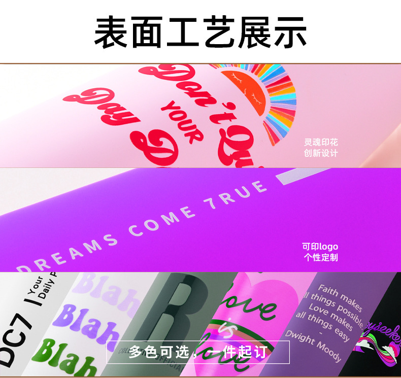新款纯色不锈钢保温杯户外便携时尚吸管杯大容量简约保冷汽车杯详情1