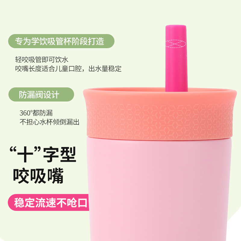 跨境热销创意不锈钢保温杯owala同款咖啡杯带吸管车载随行水杯产品图