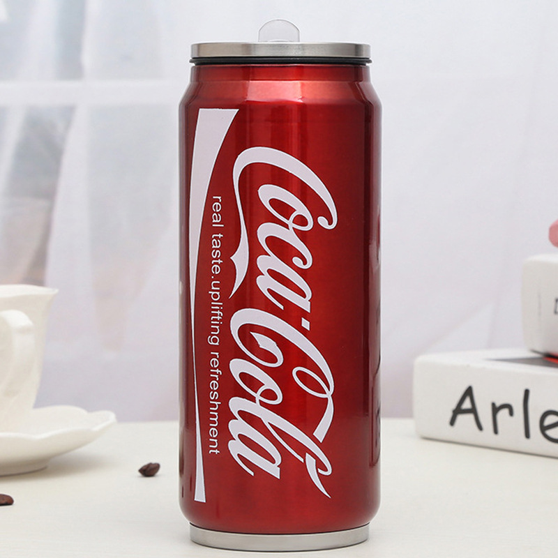 厂家批发不锈钢304保温杯印字logo可乐保温杯热销网红杯子礼品杯白底实物图