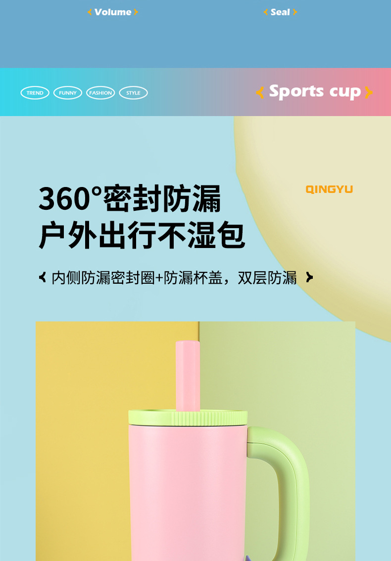 跨境304不锈钢保冷杯冰霸杯40oz大容量保温杯户外便携手柄汽车杯详情3