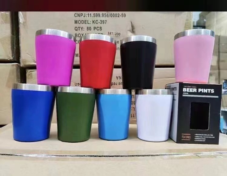 不锈钢8oz12oz牛奶杯304真空保温杯锥度汽车杯啤酒杯咖啡牛奶杯详情17