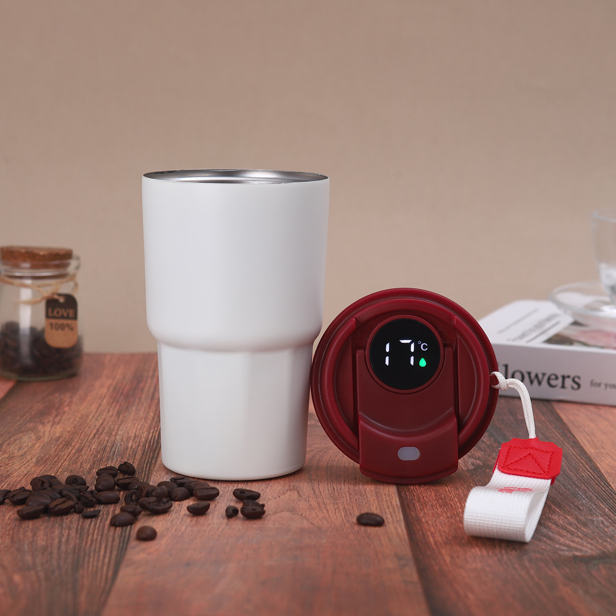 新款智能显温咖啡杯316不锈钢直饮保温杯高颜值带提绳便携随手杯详情12