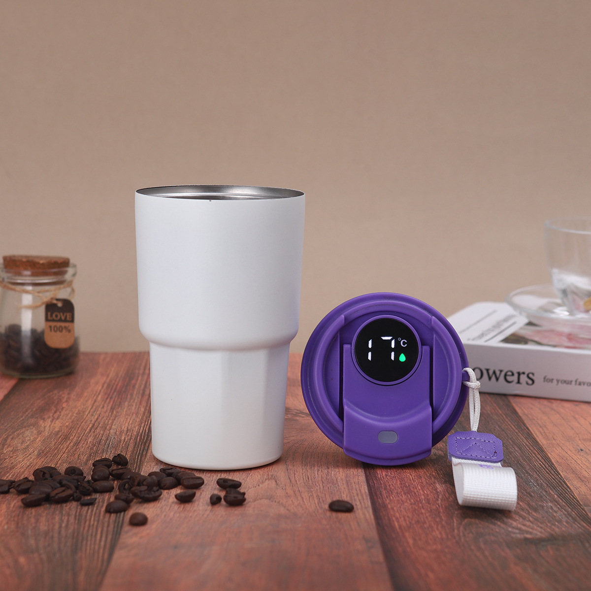 新款智能显温咖啡杯316不锈钢直饮保温杯高颜值带提绳便携随手杯详情11