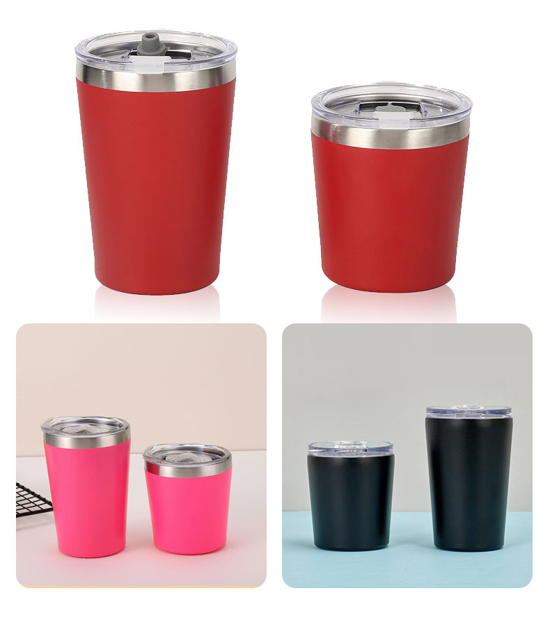 不锈钢8oz12oz牛奶杯304真空保温杯锥度汽车杯啤酒杯咖啡牛奶杯详情10