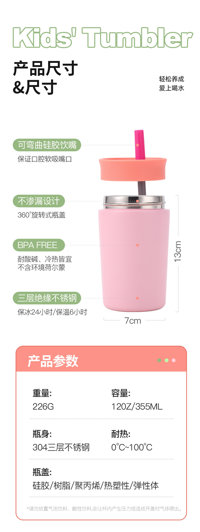 跨境热销创意不锈钢保温杯owala同款咖啡杯带吸管车载随行水杯详情3