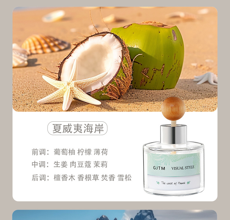 国潮风车载香薰栀子花新款淡香水持久留香家用卧室卫生间汽车内除味香氛详情13