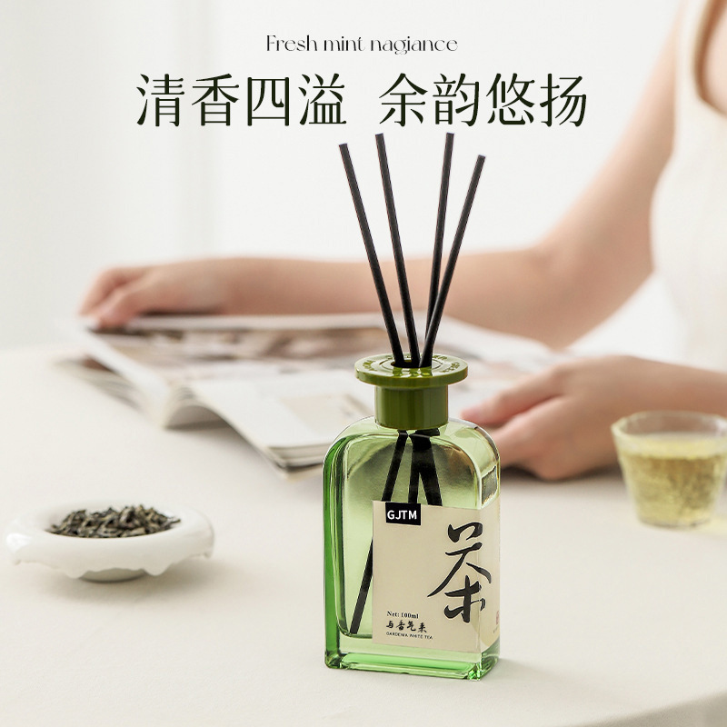国潮风无火香熏桂花龙井香薰室内持久东方全季禅茶酒店厕所除臭香水摆件
