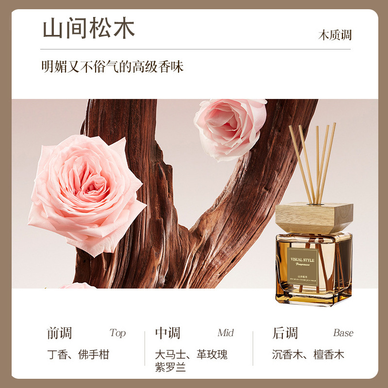 国潮风香薰家用室内持久留香卧室高级香水酒店房间无火熏香精油厕所除臭白底实物图