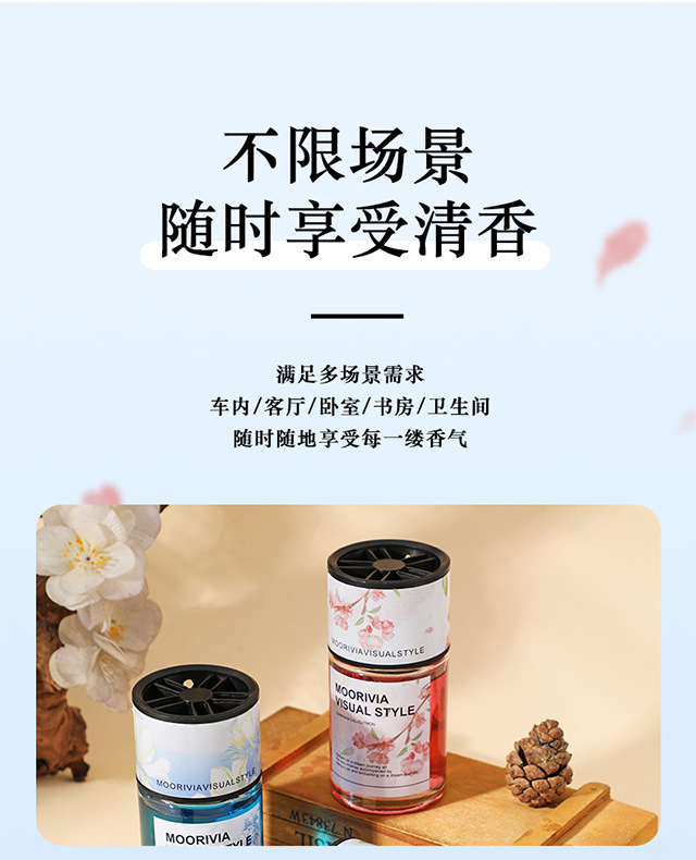 国潮风山茶花车载香薰2025新款车用高档香水男女士专用汽车内持久留香氛详情18