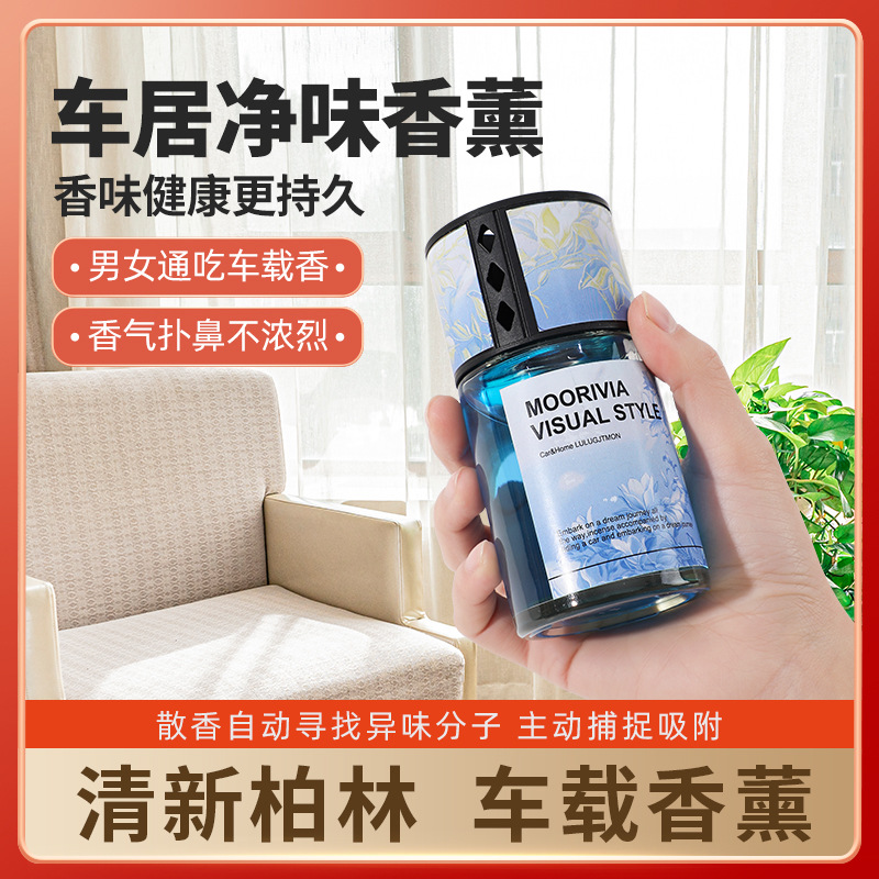 国潮风山茶花车载香薰2025新款车用高档香水男女士专用汽车内持久留香氛产品图