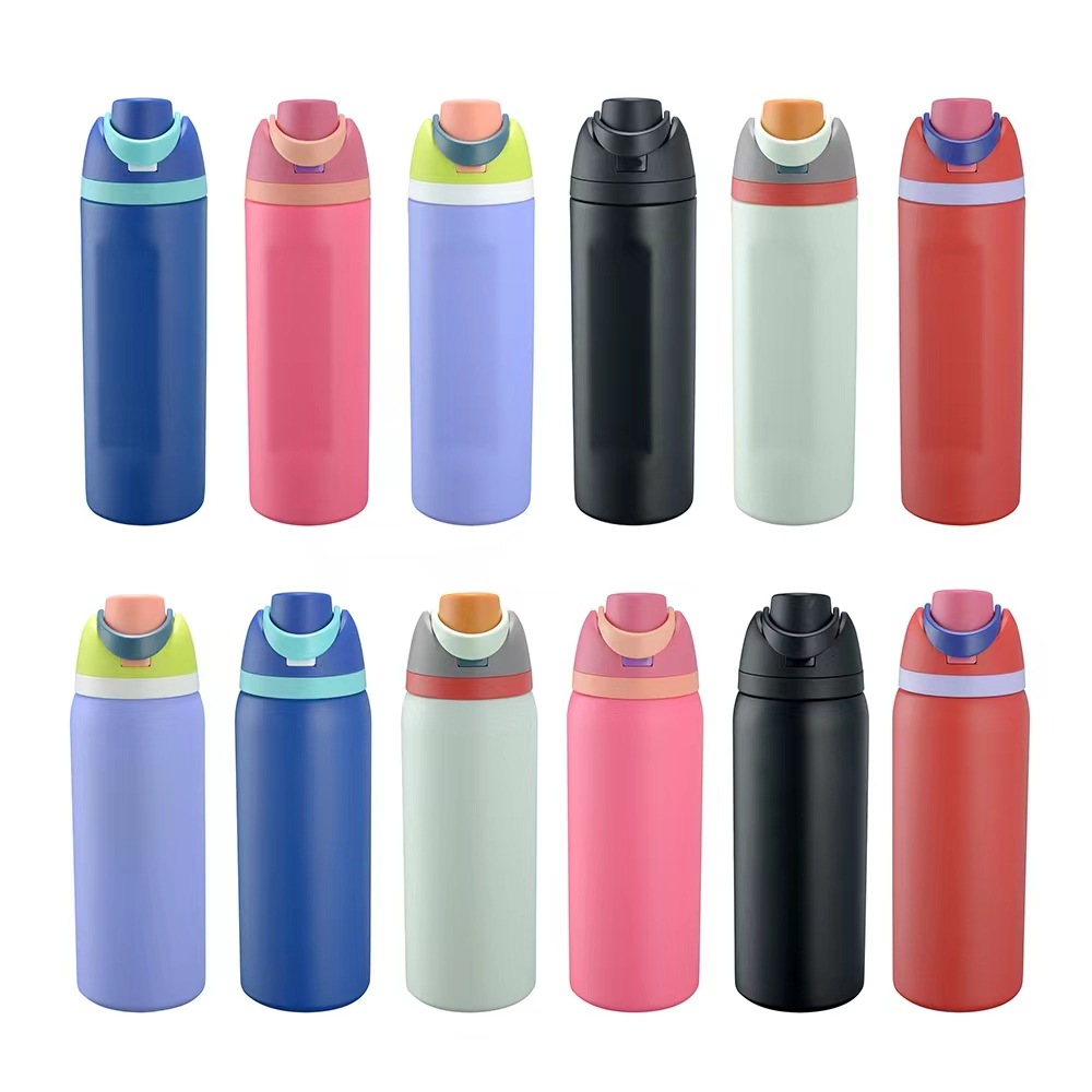 亚马逊热销高颜值304不锈钢保温杯双饮吸管水果杯便携运动水壶详情1