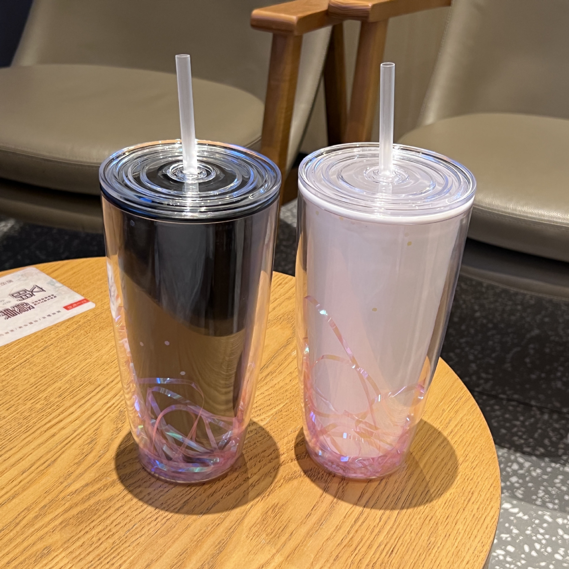 跨境新款高颜值情侣吸管杯双层大容量网红塑料水杯批发车载汽车杯详情9
