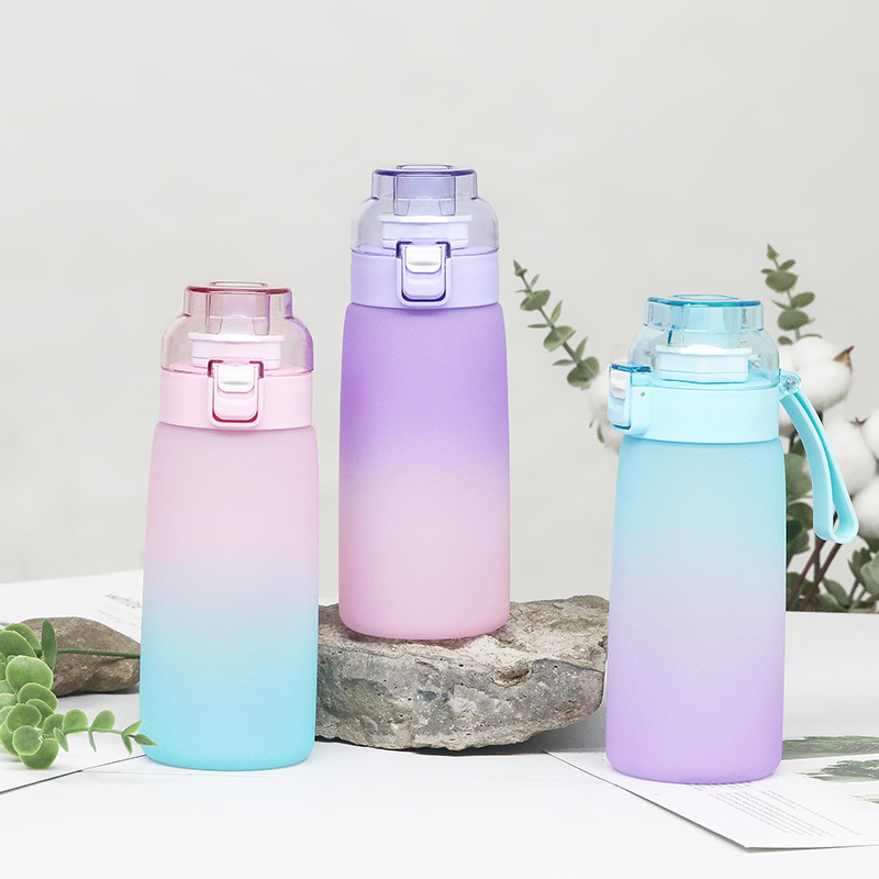 工厂直销新款香味杯渐变色运动水壶玩味杯水瓶水杯tritan材质便携
