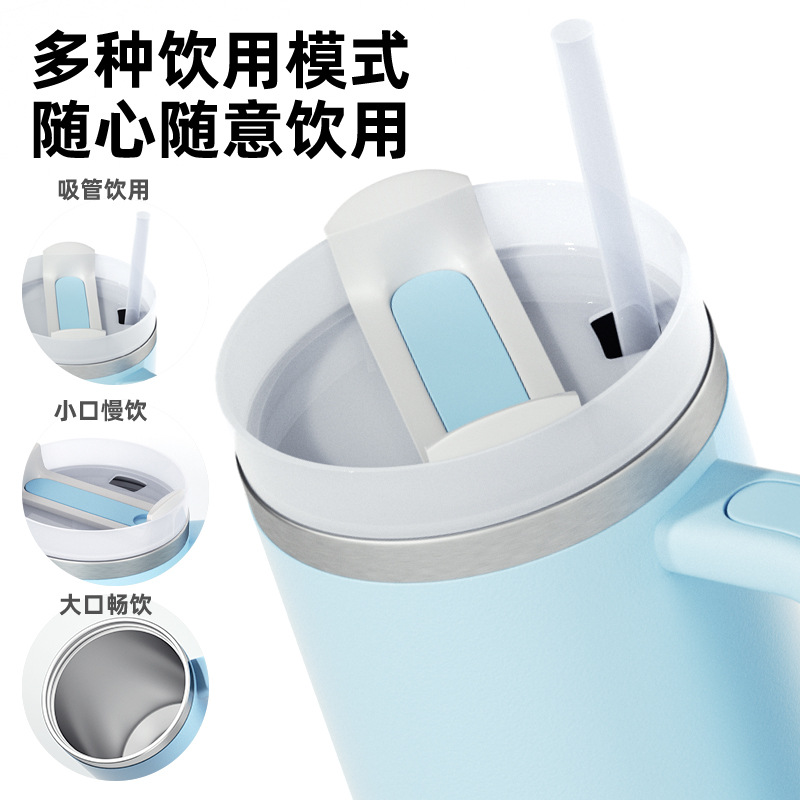 304不锈钢40oz手柄汽车杯产品图