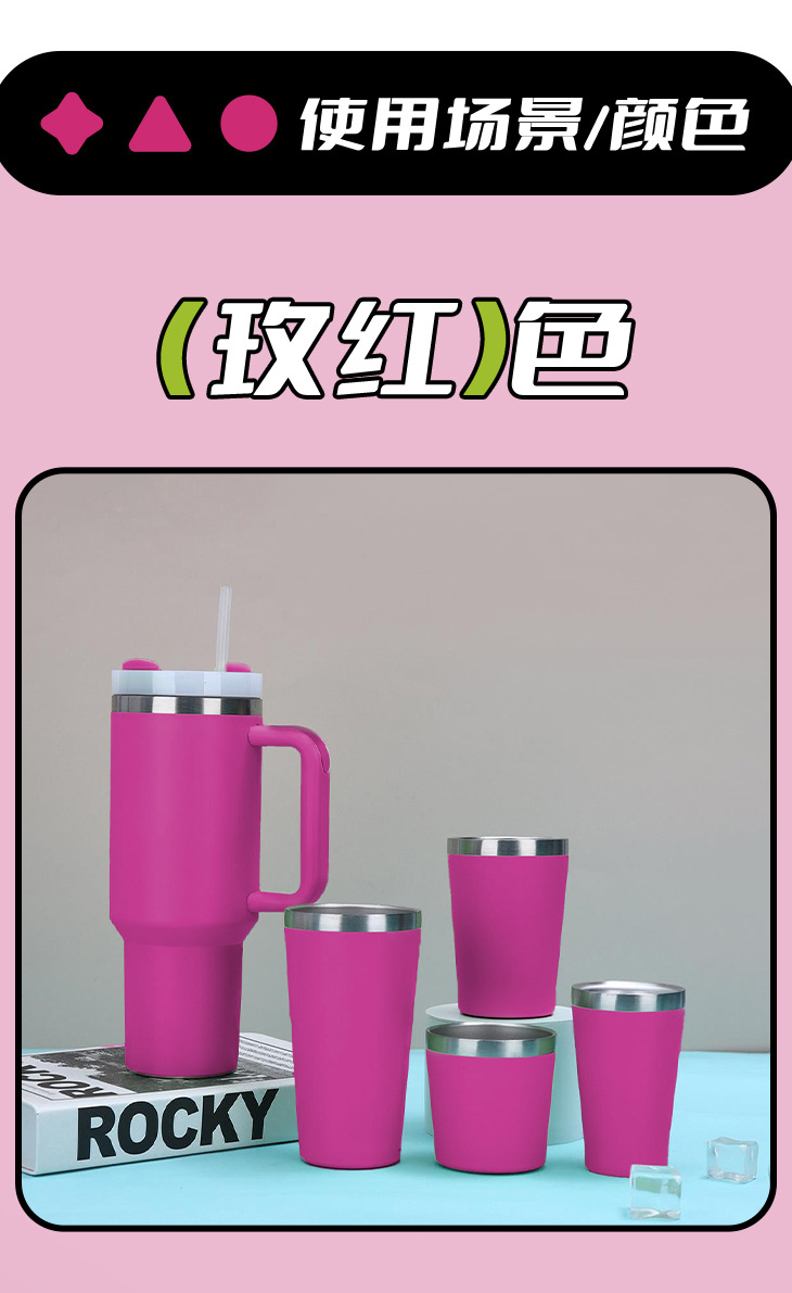 跨境新款40oz汽车杯五件套不锈钢保温保冷杯车载便携吸管冰霸杯详情10