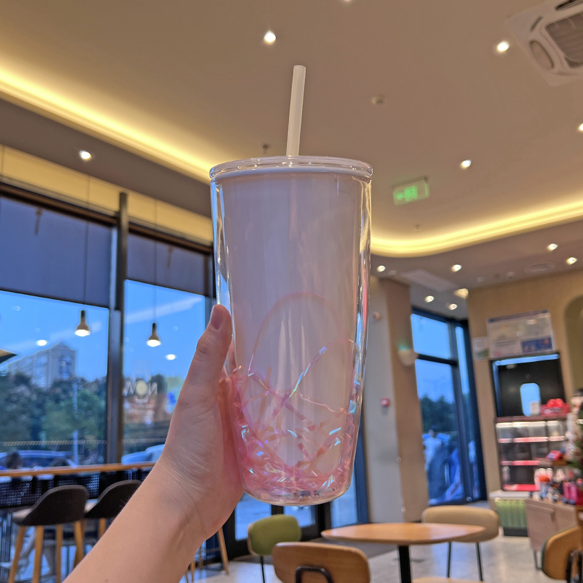 跨境新款高颜值情侣吸管杯双层大容量网红塑料水杯批发车载汽车杯详情14