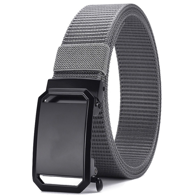 Best-selling Douyin fabric belt toothless automatic buckle men's casual belt, tactical outdoor belt, middle-aged and young military training belt Item Picture