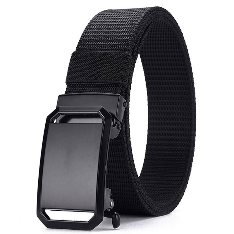 Best-selling Douyin fabric belt toothless automatic buckle men's casual belt, tactical outdoor belt, middle-aged and young military training belt details Picture