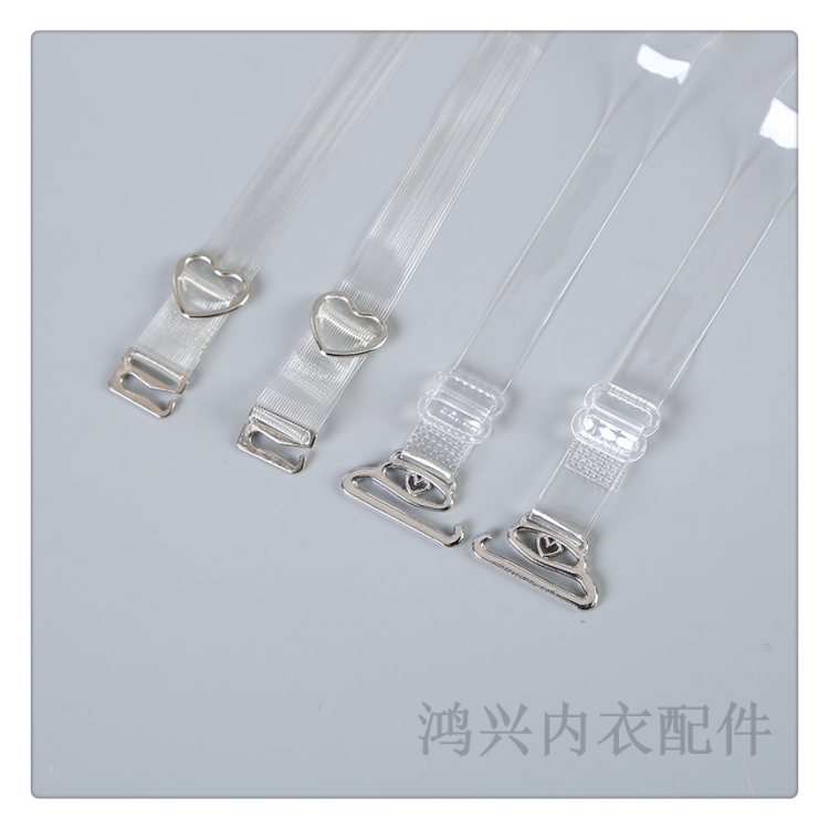 细带宽钩隐形肩带女百搭透明防滑内衣带无痕调整型内衣带透明肩带产品图