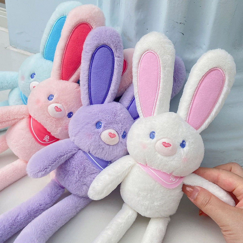 Customized plush toy figurines with the same creative cartoon style as a certain book, featuring cute girls and Internet celebrities who can pull up a rabbit Specification image