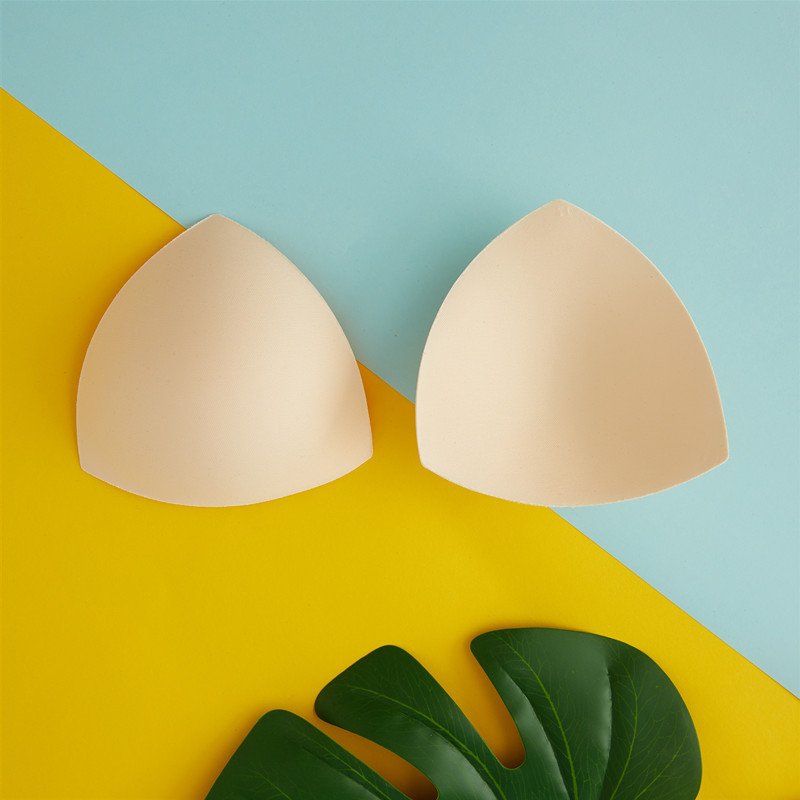 跨境专供高档三角模杯 内衣罩杯泳衣插片 文胸杯垫可锁边海绵胸垫